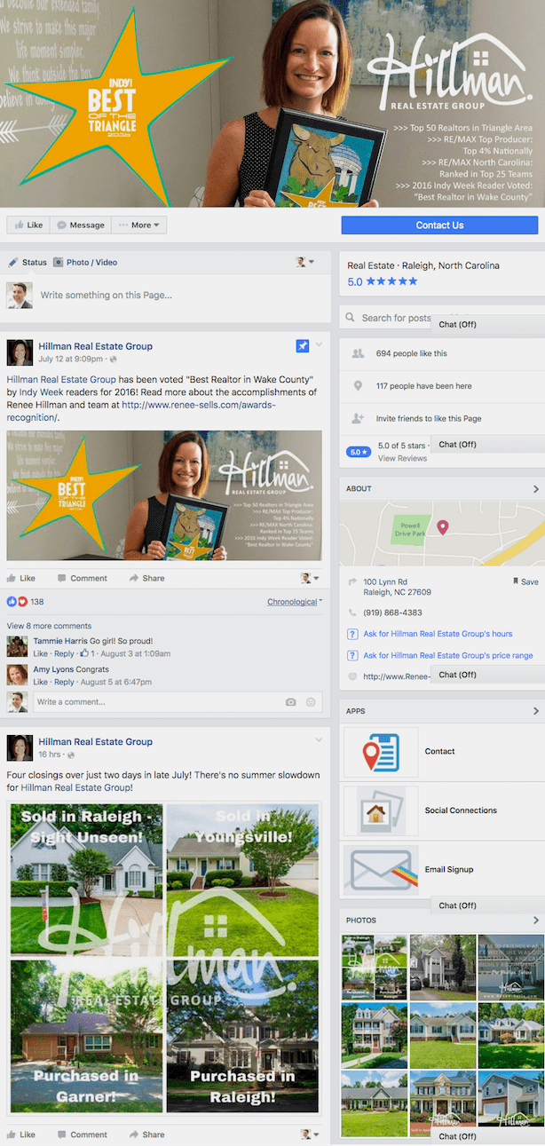 Hillman Real Estate Group recognized for best practices in social media marketing