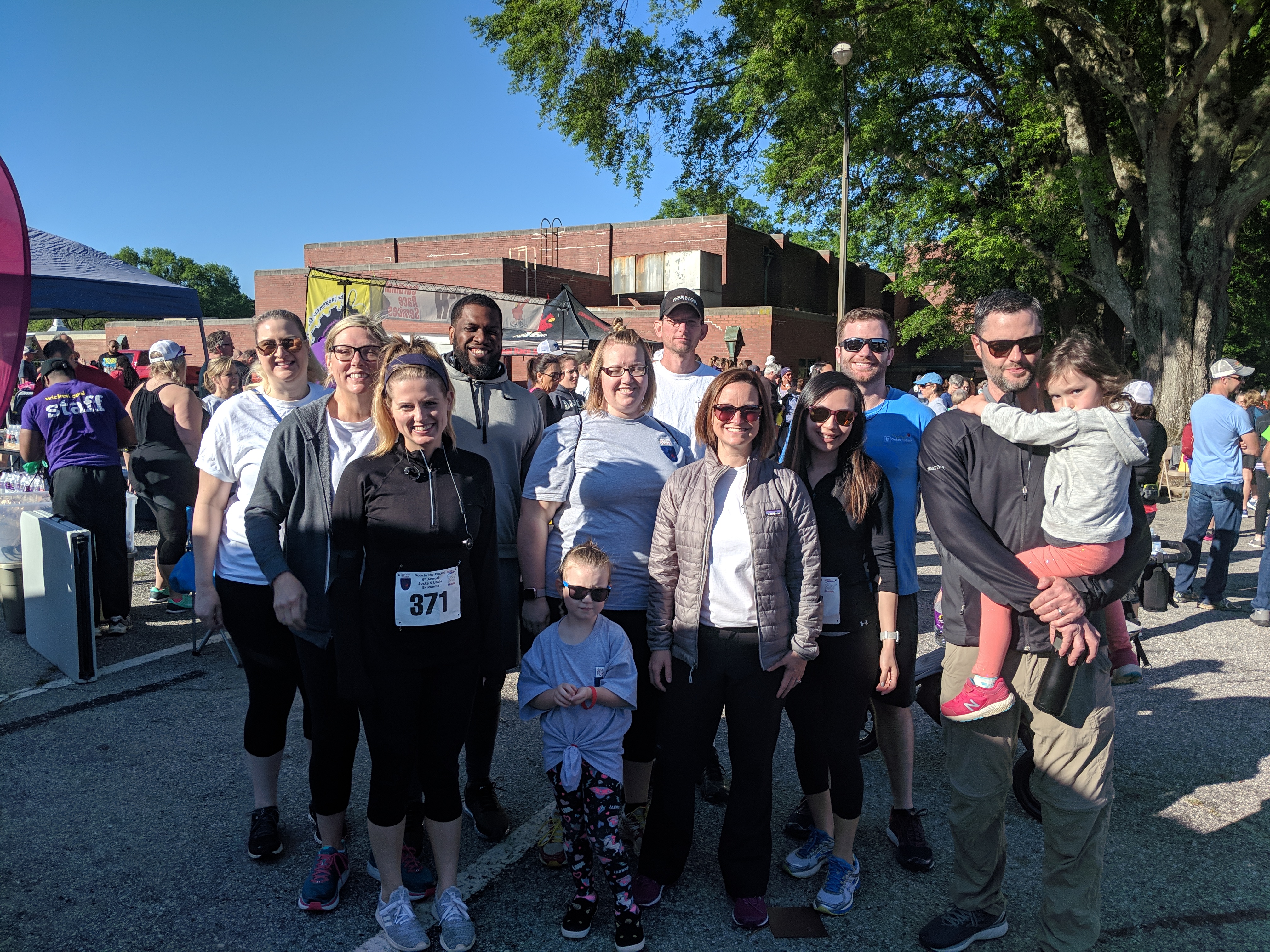 Team HREG at Note in the Pocket Rundie 5K 2019 at Dix Park in Raleigh