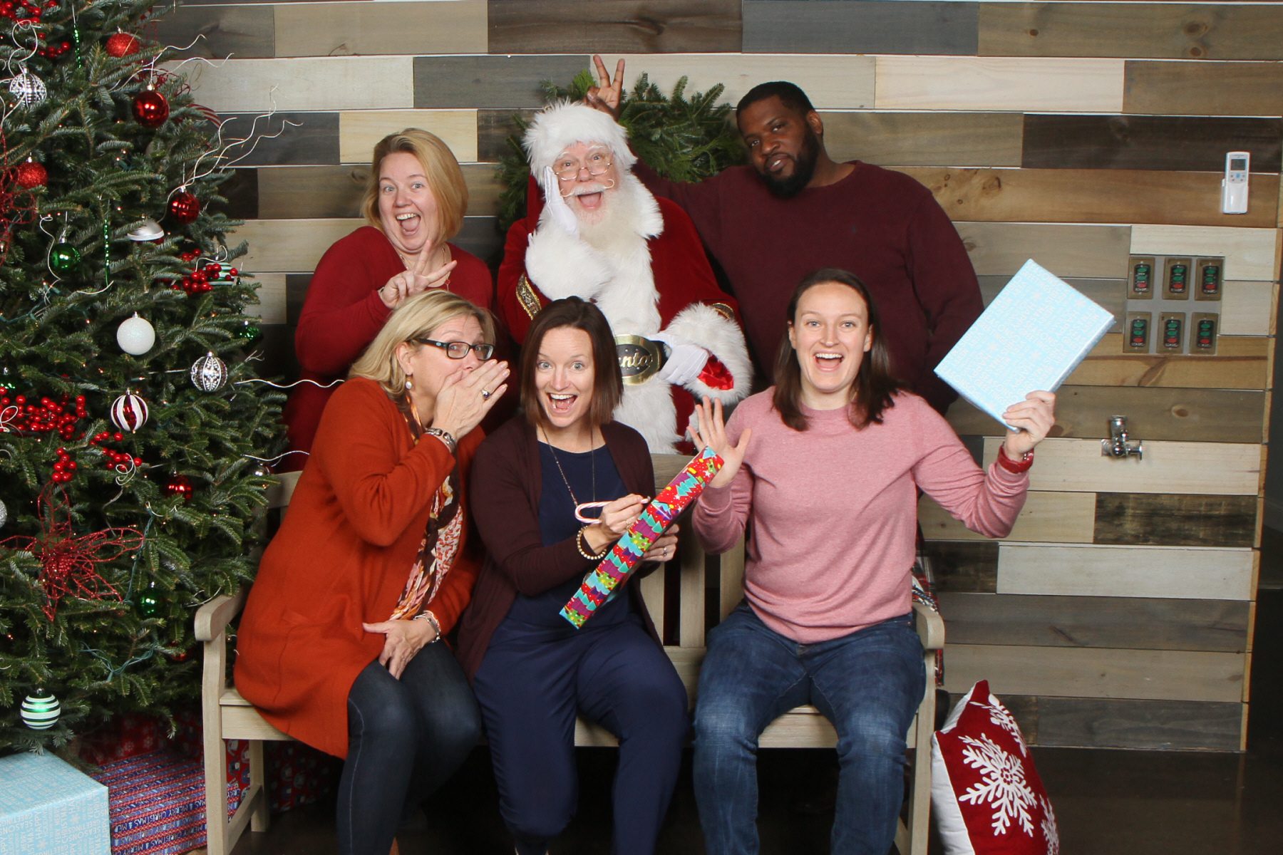 The Hillman Real Estate Team with Santa